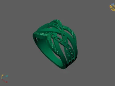 Fancy Womens Rings Plain Rings Ready STL 3DM Models Rings 3D print model 28