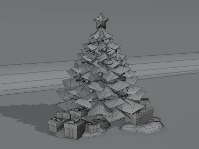 Christmas Tree Low-poly Low-poly 3D model