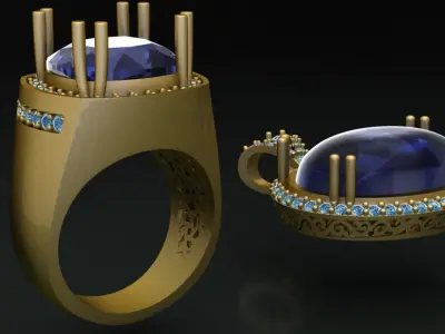 ring and pendant p1 3D print model