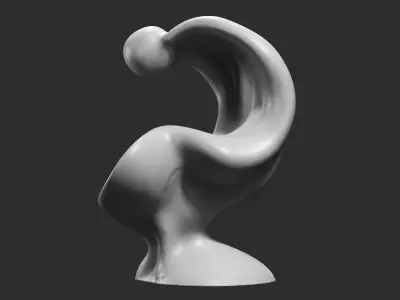 Modern Abstract Decorative sculpture 3d print model 67 3D print model