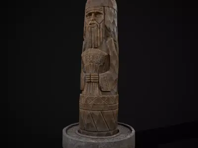 Slavic Gods Figurine Dazhbog Low-poly 3D model