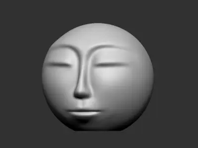 Decorative Face Candle V2 3D print model