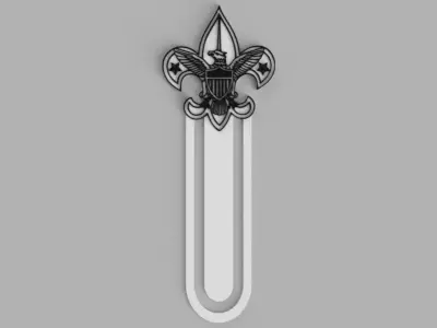 Fleur de Liz world organization of the boy scout  Bookmark Free 3D print model