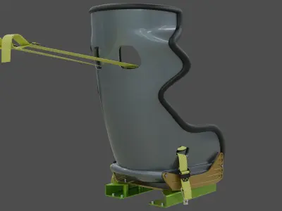 Highpoly seat assembly for rally car 3D model