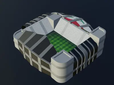Football Stadium - Iraq Low-poly 3D model