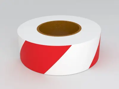Red Barricade Tape 3D model