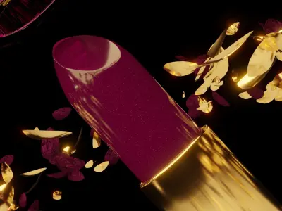 Golden Petal Animation 3D model