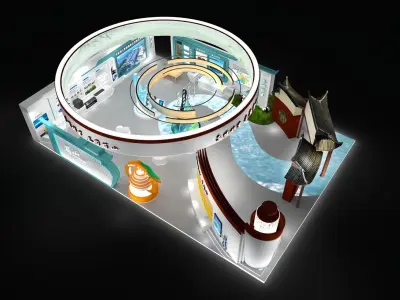 exhibition Low-poly 3D model 21