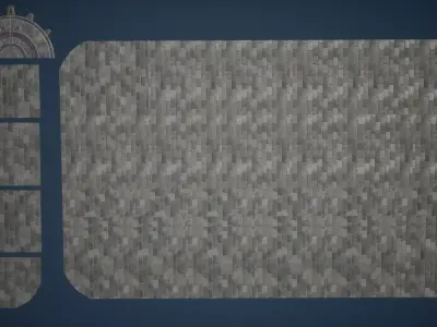 Floor Game Ready mat Low-poly 3D model