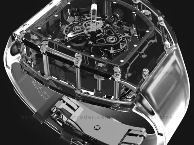 Richard Mille RM 56-02 Sapphire Watch 3D model