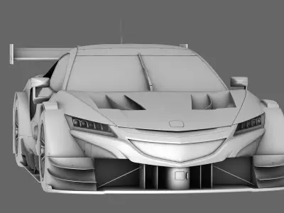 Honda NSX-GT GT500 2014 2016 Low-poly 3D model
