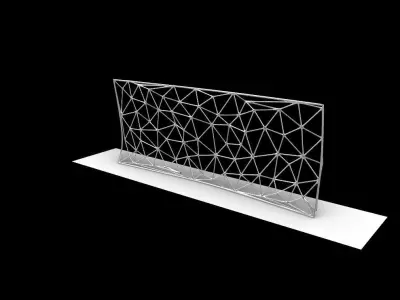 Triangulated Wall random points v4 3D model