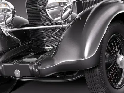 Mercedes-Benz 710 SSK Trossi Roadster 1930 3D model
