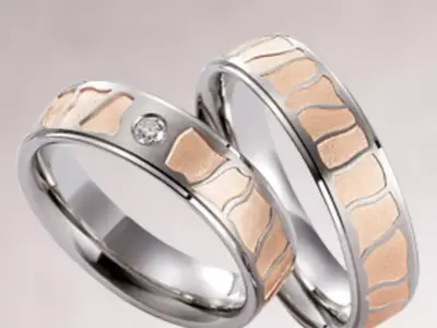 Wedding rings 058 3D print model