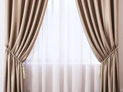 Set 44 Curtains 3D model