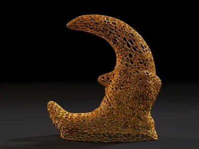 Moon lamp 3D print model