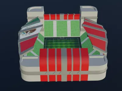 Football Stadium - Mexican Low-poly 3D model