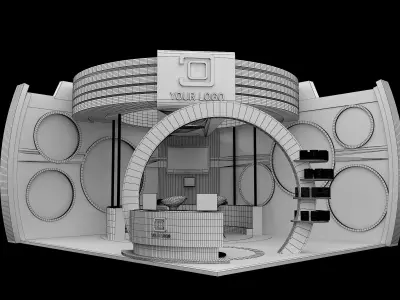 Booth Exhibition Stand a437a 3D model