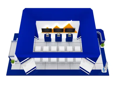 Booth Exhibition Stand a593b 3D model