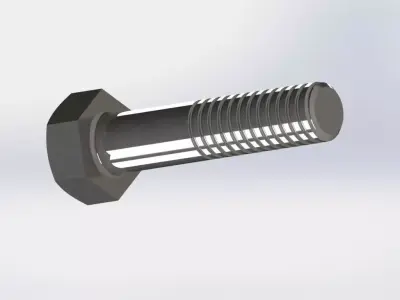 Bolt and Nut 3D model