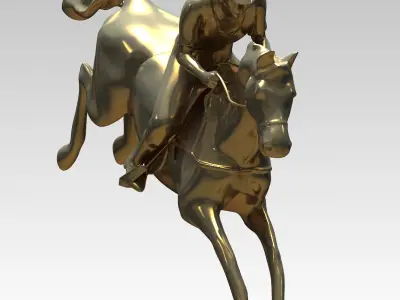 Equestrian sculpture 3d model  3D model