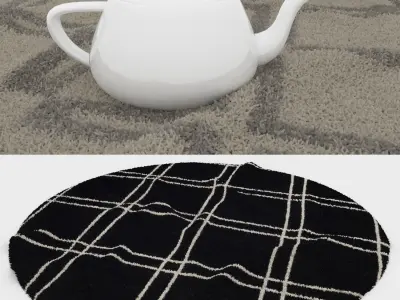 Round Rug Set 73 3D model