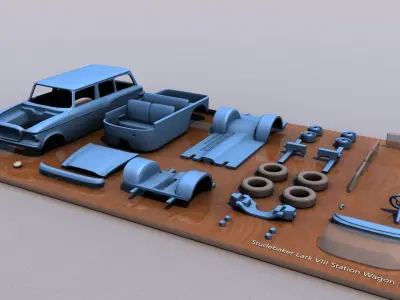 Studebaker Lark VII Station Wagon 1959 3D print model