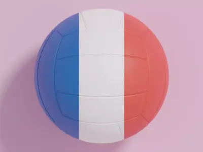 Flag Volleyball Ball Collection 2 3D model
