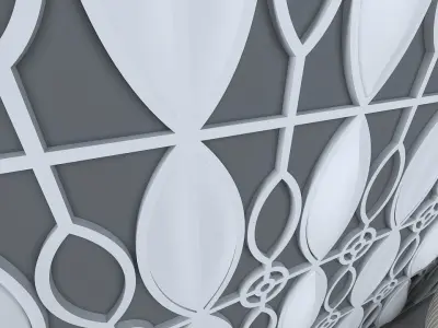 3d wall panel  Low-poly 3D model