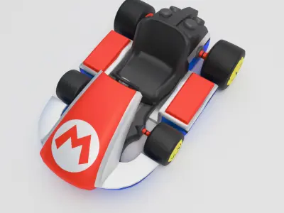 Mario Kart 3D Model Iconic Racing RC Vehicle 3D print model
