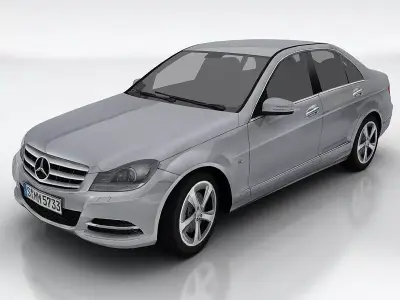 Mercedes Benz C Low-poly 3D model