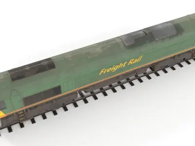 Diesel locomotive low poly Low-poly 3D model