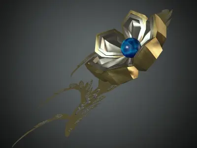 DTS - Model3B - Hair AccA Low-poly 3D model