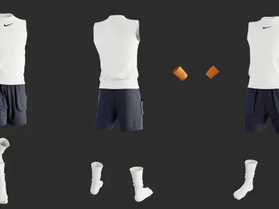 3 Tennis outfits 3D model
