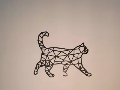 Cat for wall  Gatto da muro 3D model