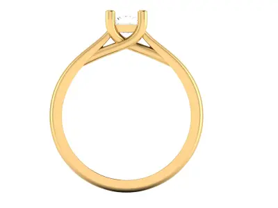 Luxury Green Stone Rings for Engagement 3D print model