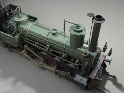 Steyerdorf Steam Locomotive Engine Free 3D model
