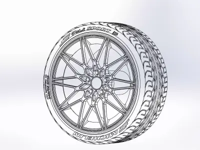 Wheels Forgeline MT1 19inch for your scale model 3D print model