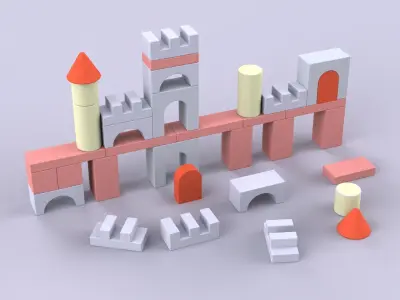 Castle Building Blocks 3D print model