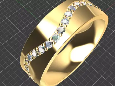wedding rings Free 3D model
