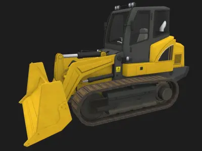 Bulldozer Low-poly 3D model