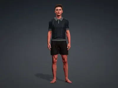 Realistic Human Male 3D Model 3D model