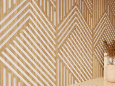 Wall wood seamless set2 V17 3D model