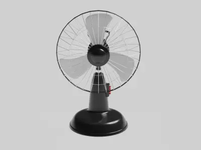 Vintage Fan Low-poly 3D model