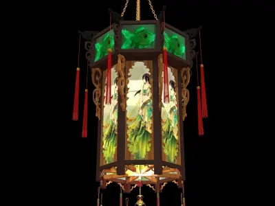 Chinese  palace lantern  3D model purchase