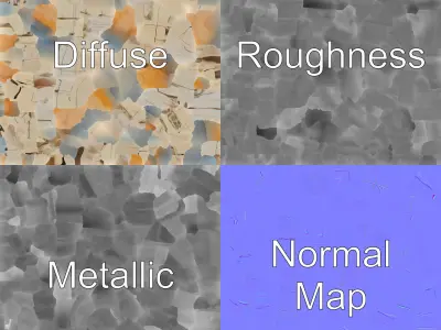 Intricate Stone Grotto Model Pack with Lighting Low-poly 3D model