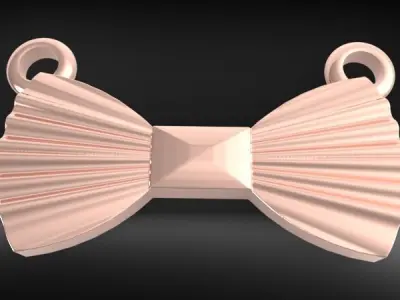 Bow pendant 3D print model