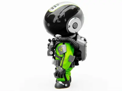 TOON ASTRONAUT K-2500 Rigged for Unreal Engine - Unity - MIXAMO  3D model