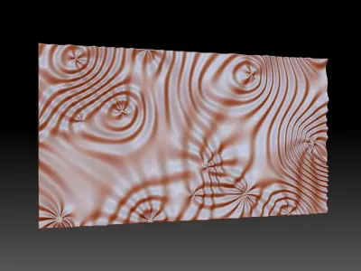 Flow 6369 wavy 3D relief for CNC milling 3D print model