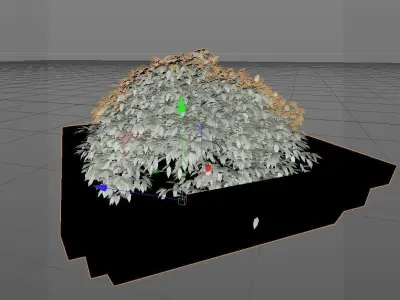 centretable tree with branches and leaves Free 3D model